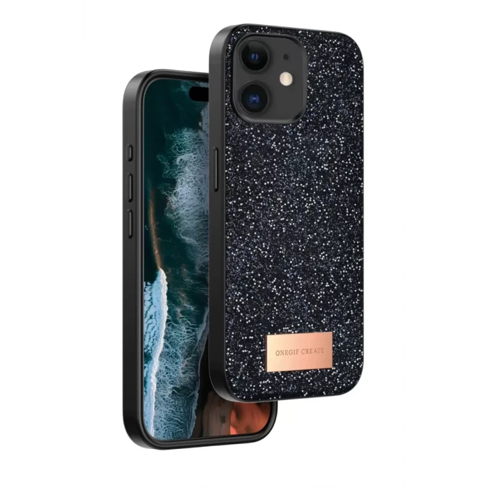 Onegif Apple iPhone 11 Bright Simli Kapak - Siyah