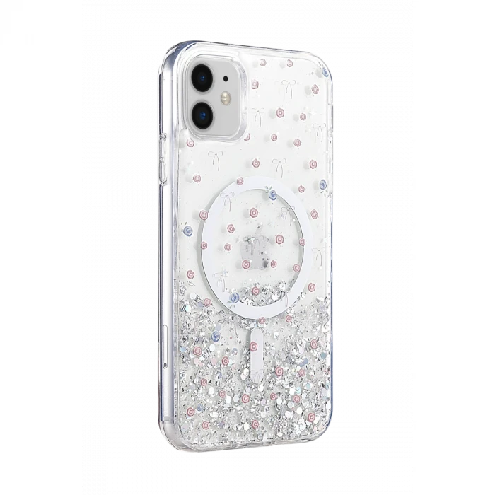 Onegif Apple iPhone 11 Misk Simli Magsafe Kapak - Desen 1