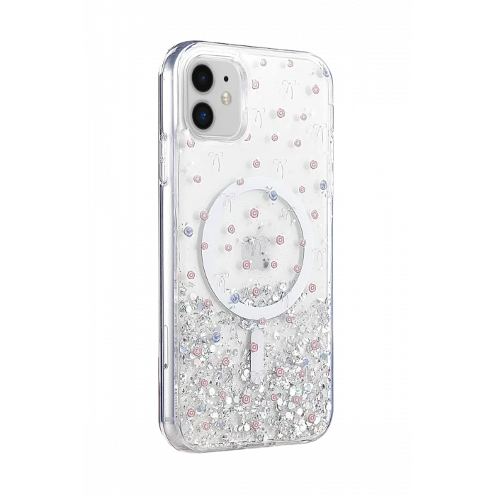 Onegif Apple iPhone 11 Misk Simli Magsafe Kapak - Desen 1