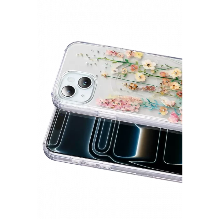 Onegif Apple iPhone 14 Desina Magsafe Kapak - Desen 1