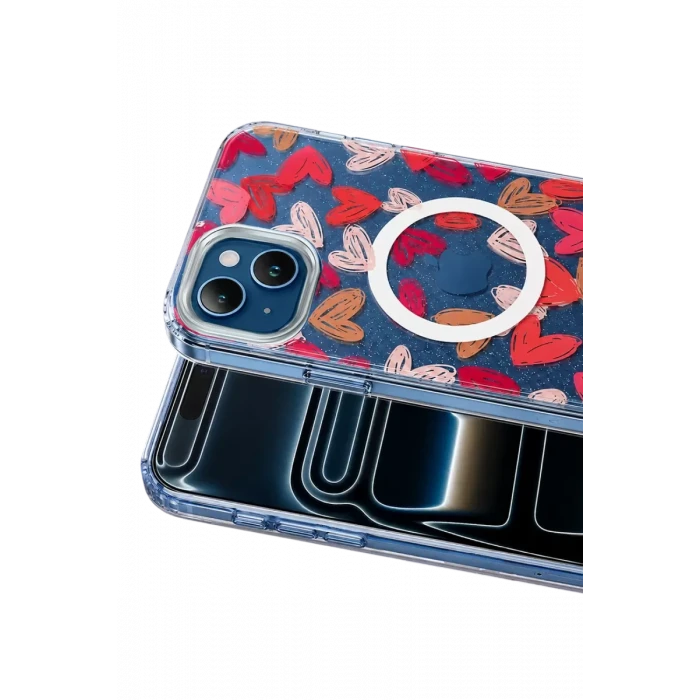 Onegif Apple iPhone 14 Desina Magsafe Kapak - Desen 6