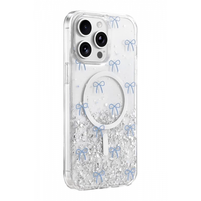 Onegif Apple iPhone 14 Pro Max Misk Simli Magsafe Kapak - Desen 3