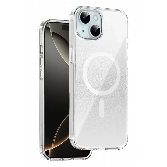 Onegif Apple iPhone 14 Sora Simli Magsafe Kapak - Beyaz