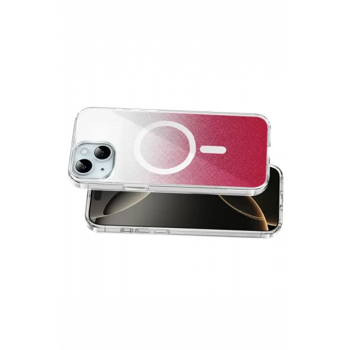 Onegif Apple iPhone 14 Sora Simli Magsafe Kapak - Kırmızı