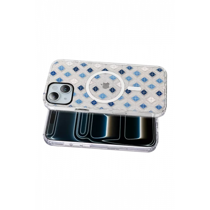 Onegif Apple iPhone 15 Desina Magsafe Kapak - Desen 4