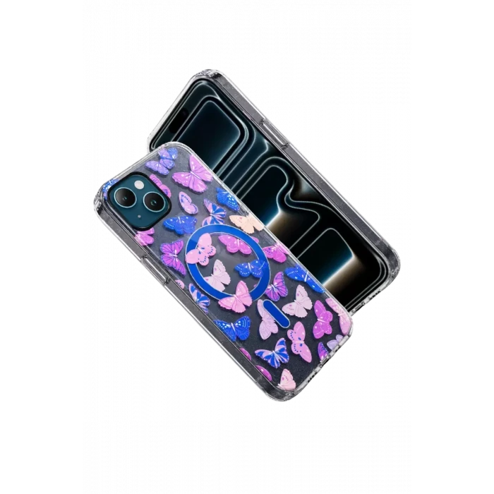 Onegif Apple iPhone 15 Desina Magsafe Kapak - Desen 5