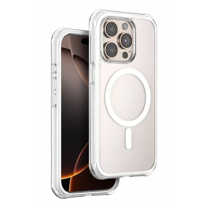 Onegif Apple iPhone 15 Pro Max Hulk Magsafe Kapak - Beyaz