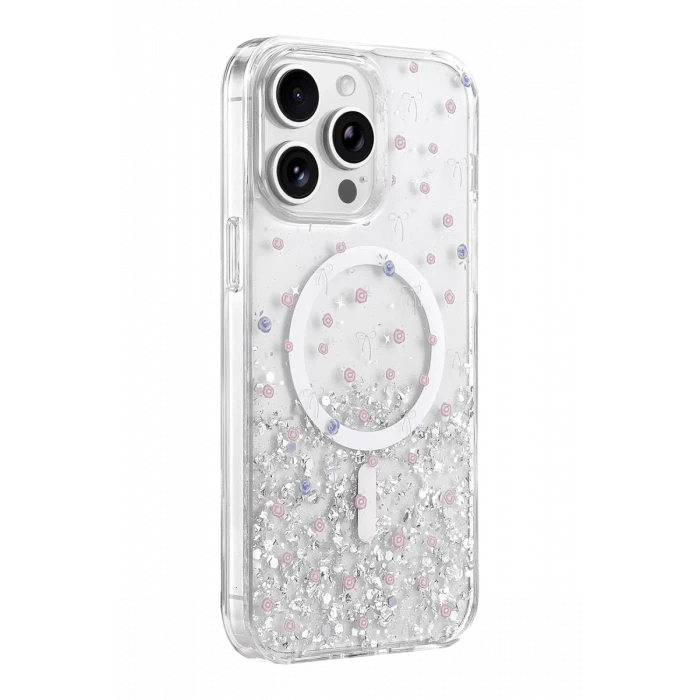 Onegif Apple iPhone 15 Pro Max Misk Simli Magsafe Kapak - Desen 1