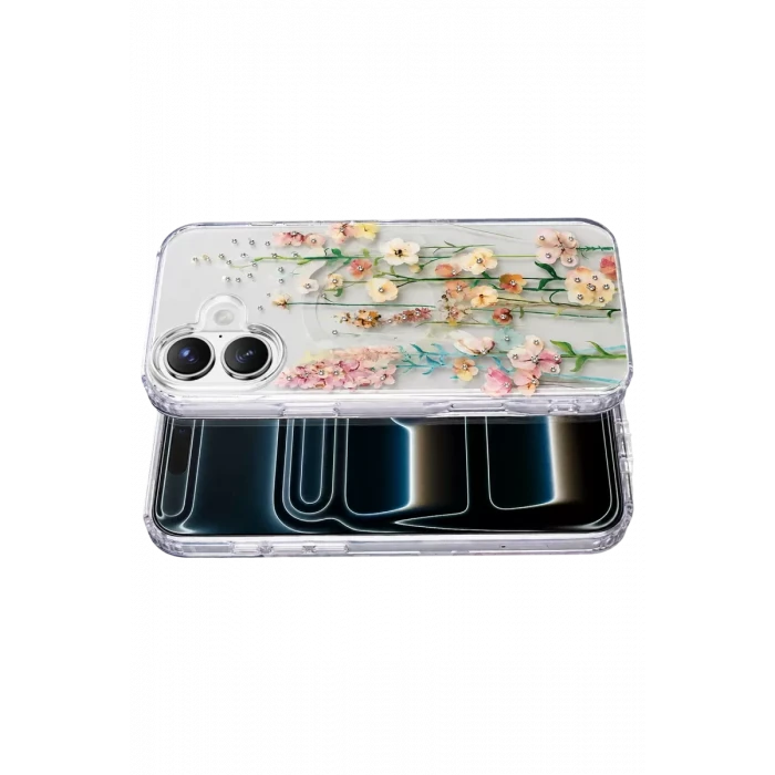 Onegif Apple iPhone 16 Desina Magsafe Kapak - Desen 1