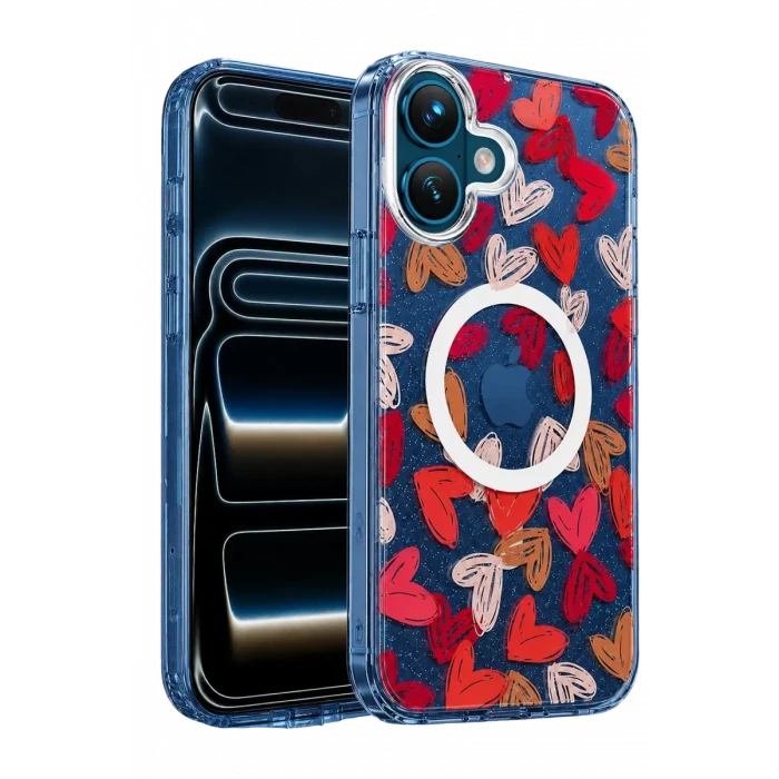 Onegif Apple iPhone 16 Desina Magsafe Kapak - Desen 6