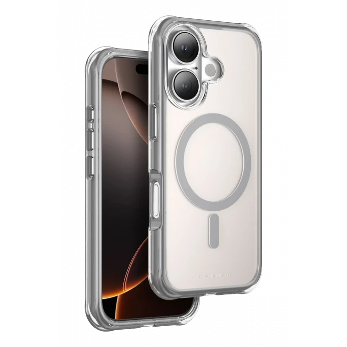 Onegif Apple iPhone 16 Hulk Magsafe Kapak - Titan Gri