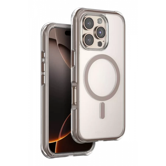 Onegif Apple iPhone 16 Pro Hulk Magsafe Kapak - Çöl Titanyum
