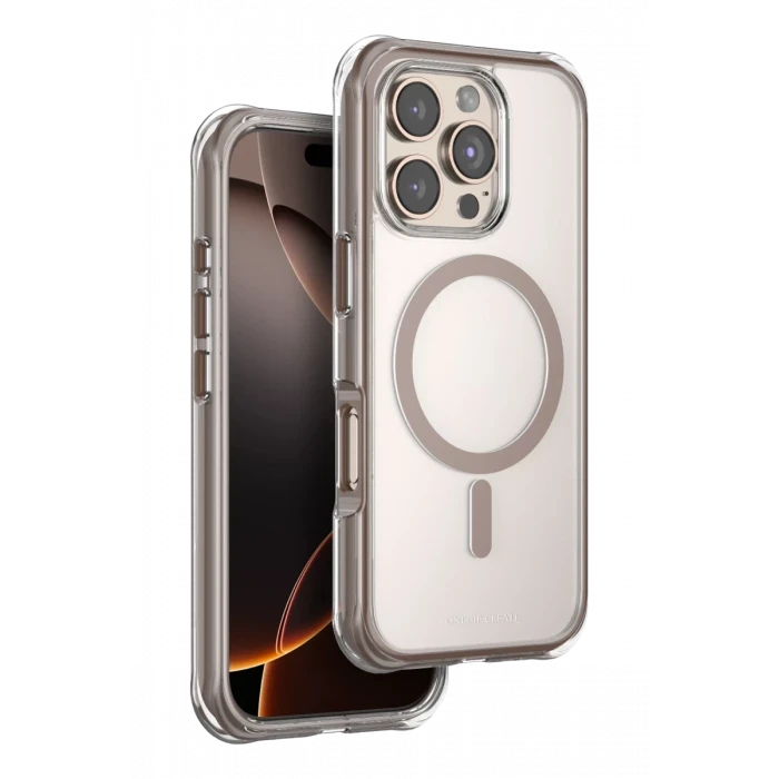 Onegif Apple iPhone 16 Pro Hulk Magsafe Kapak - Çöl Titanyum