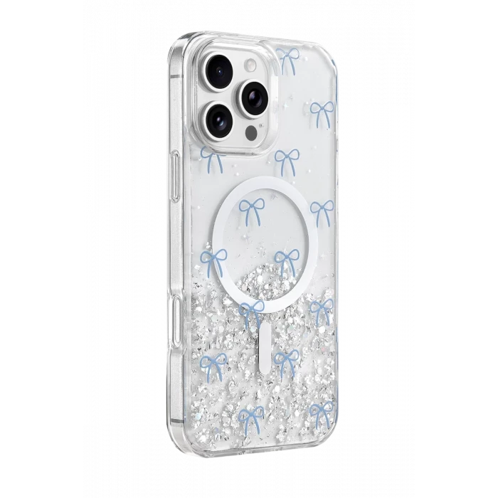 Onegif Apple iPhone 16 Pro Max Misk Simli Magsafe Kapak - Desen 3