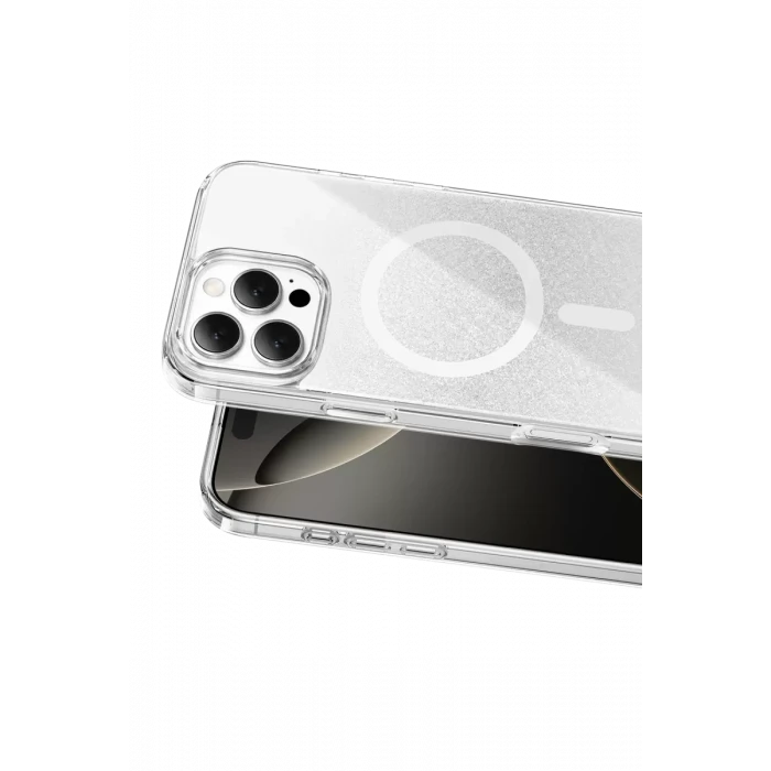 Onegif Apple iPhone 16 Pro Max Sora Simli Magsafe Kapak - Beyaz