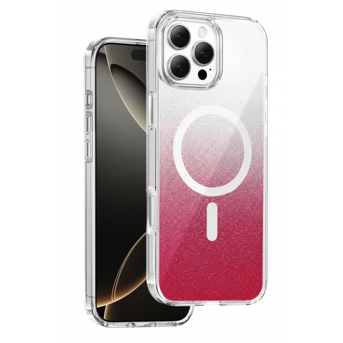 Onegif Apple iPhone 16 Pro Max Sora Simli Magsafe Kapak - Kırmızı