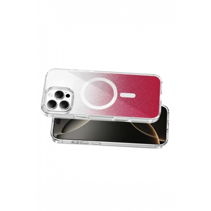Onegif Apple iPhone 16 Pro Max Sora Simli Magsafe Kapak - Kırmızı