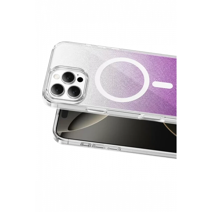 Onegif Apple iPhone 16 Pro Max Sora Simli Magsafe Kapak - Mor