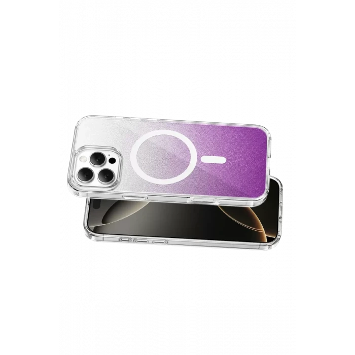 Onegif Apple iPhone 16 Pro Max Sora Simli Magsafe Kapak - Mor