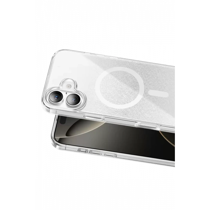 Onegif Apple iPhone 16 Sora Simli Magsafe Kapak - Beyaz