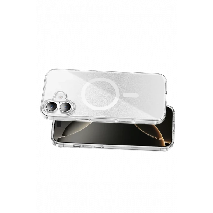 Onegif Apple iPhone 16 Sora Simli Magsafe Kapak - Beyaz