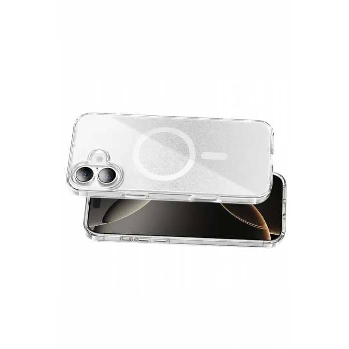 Onegif Apple iPhone 16 Sora Simli Magsafe Kapak - Beyaz