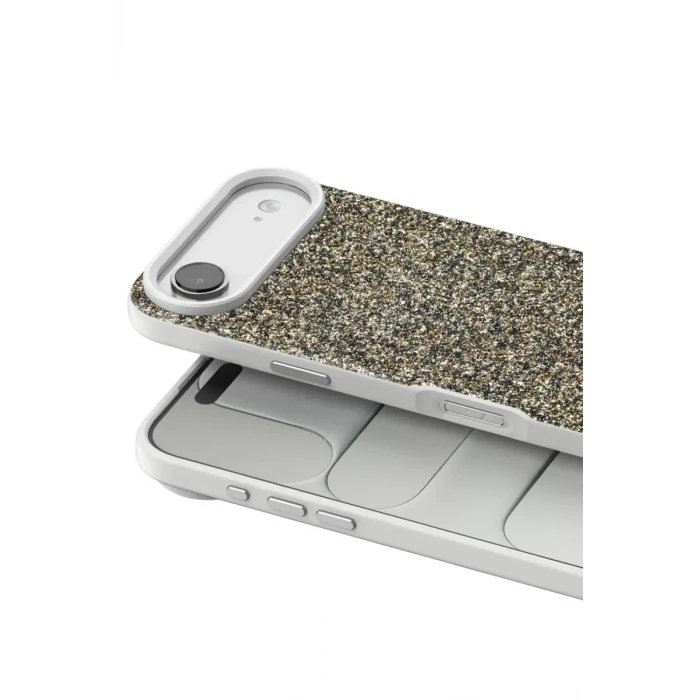 Onegif Apple iPhone 17 Air Bright Simli Kapak - Çöl Titanyum