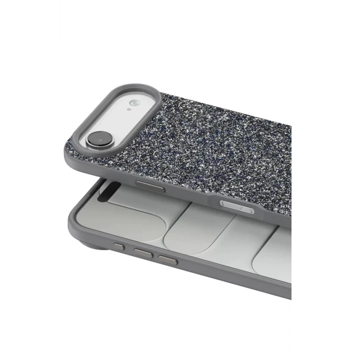 Onegif Apple iPhone 17 Air Bright Simli Kapak - Gümüş