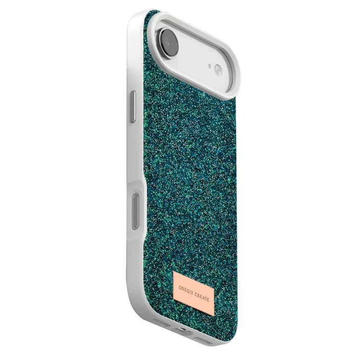 Onegif Apple iPhone 17 Air Bright Simli Kapak - Koyu Yeşil