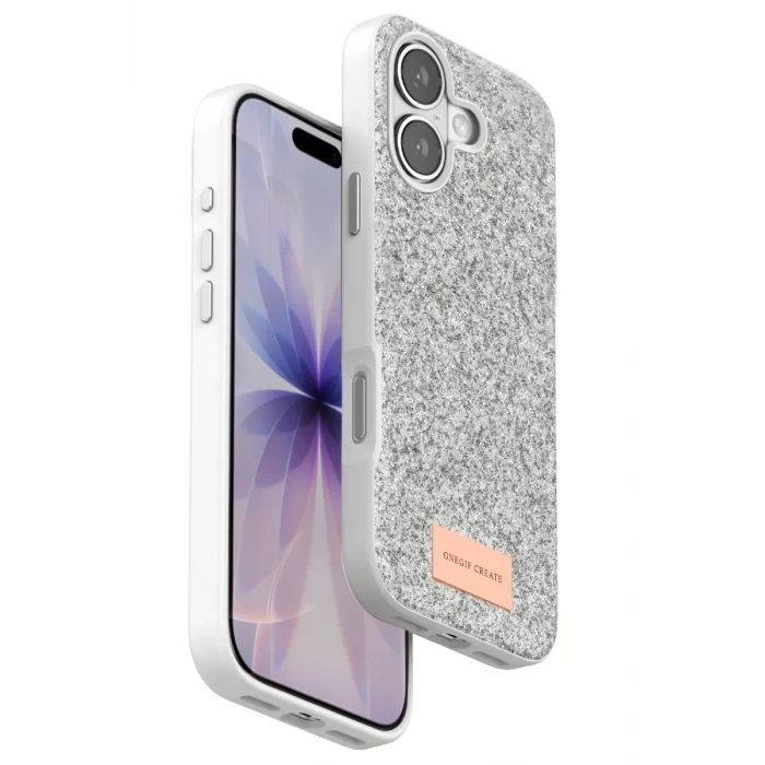Onegif Apple iPhone 17 Bright Simli Kapak - Beyaz