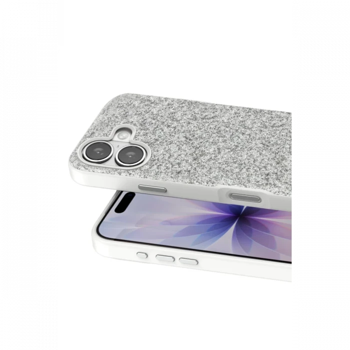 Onegif Apple iPhone 17 Bright Simli Kapak - Beyaz