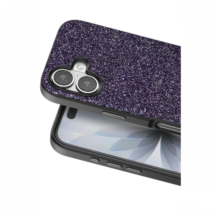 Onegif Apple iPhone 17 Bright Simli Kapak - Derin Mor