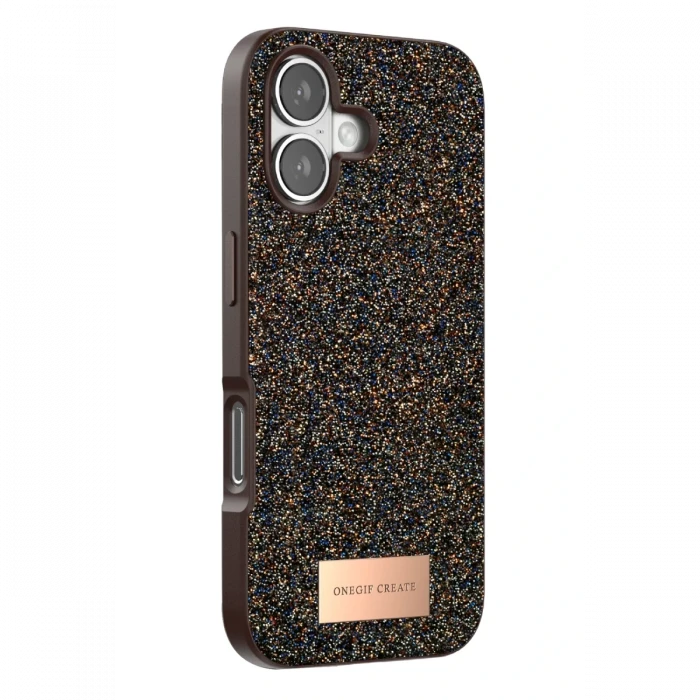 Onegif Apple iPhone 17 Bright Simli Kapak - Gold