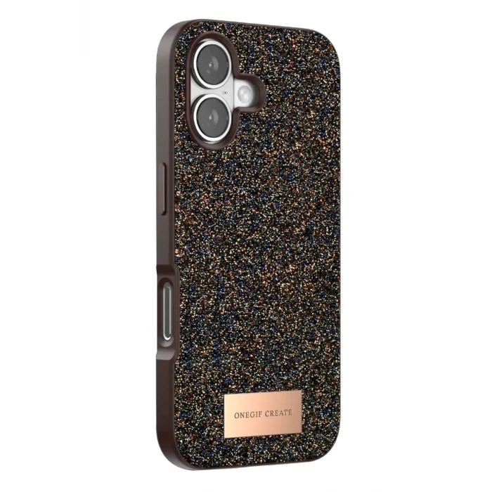 Onegif Apple iPhone 17 Bright Simli Kapak - Gold