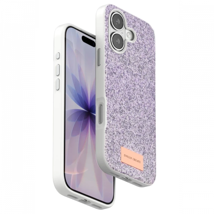Onegif Apple iPhone 17 Bright Simli Kapak - Lila