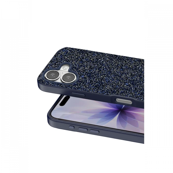 Onegif Apple iPhone 17 Bright Simli Kapak - Mavi