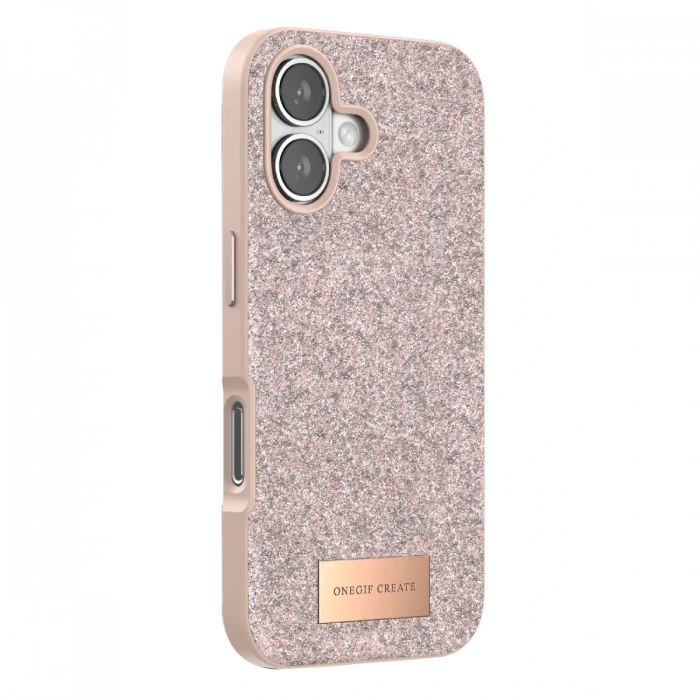 Onegif Apple iPhone 17 Bright Simli Kapak - Pembe
