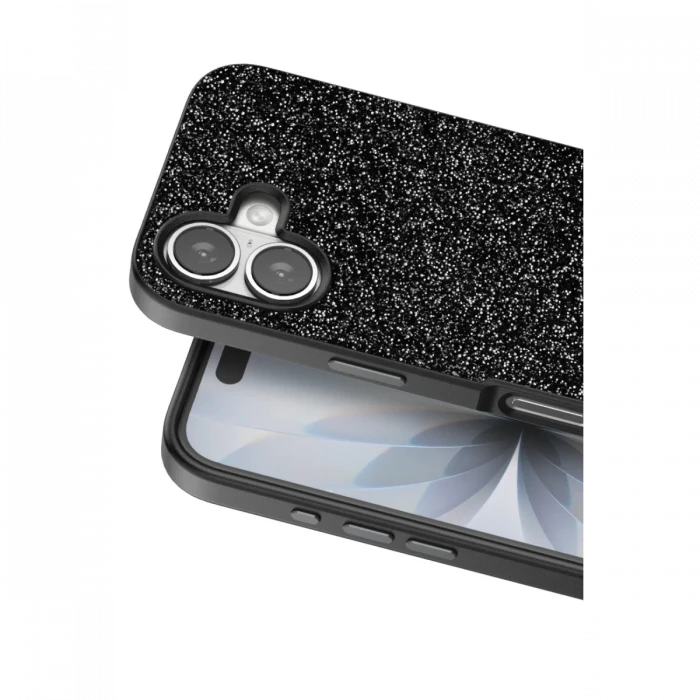 Onegif Apple iPhone 17 Bright Simli Kapak - Siyah