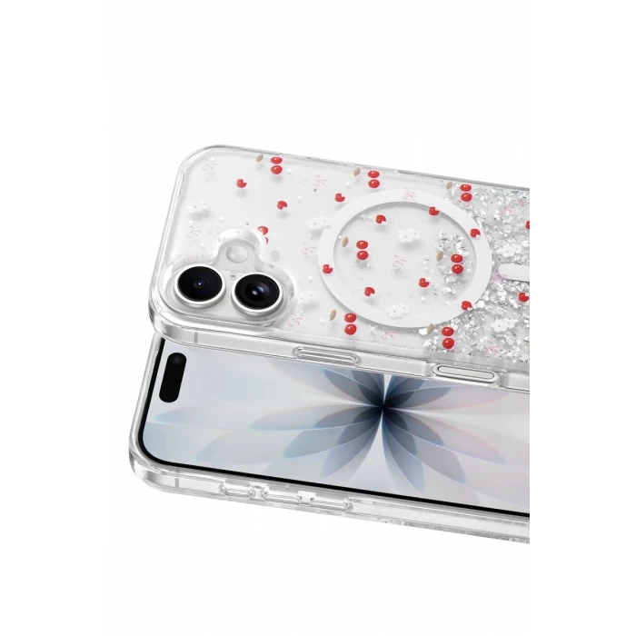 Onegif Apple iPhone 17 Misk Simli Magsafe Kapak - Desen 5