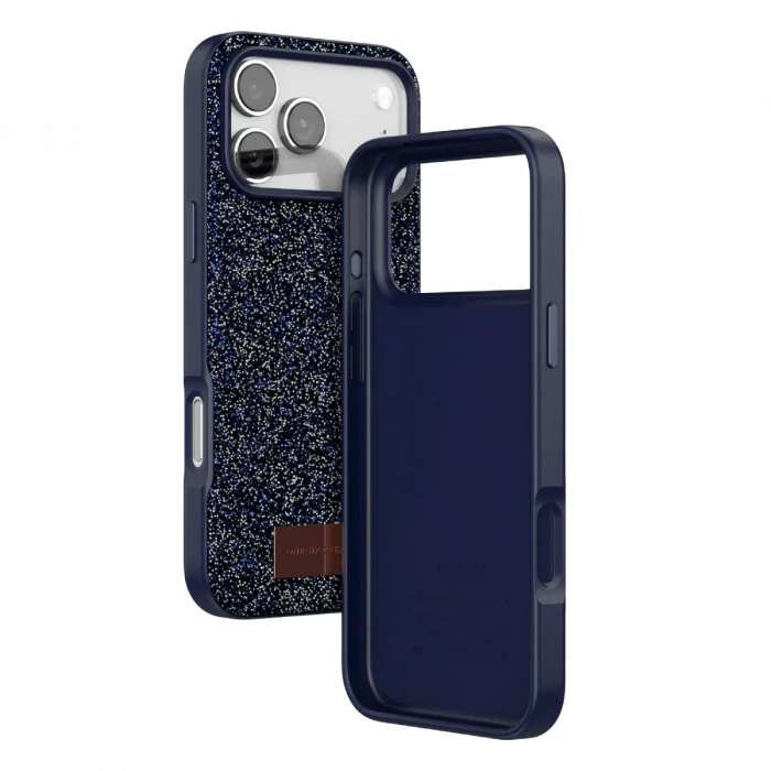 Onegif Apple iPhone 17 Pro Bright Simli Kapak - Mavi