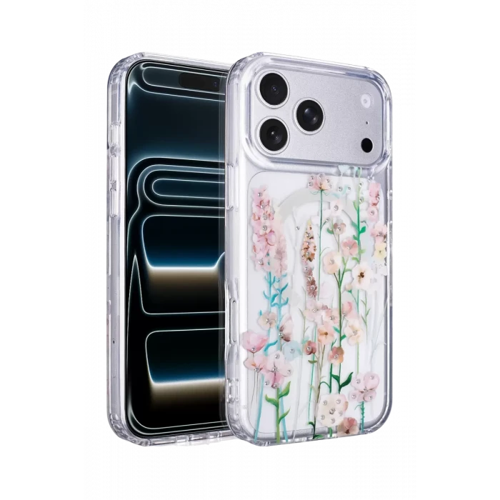 Onegif Apple iPhone 17 Pro Desina Magsafe Kapak - Desen 1