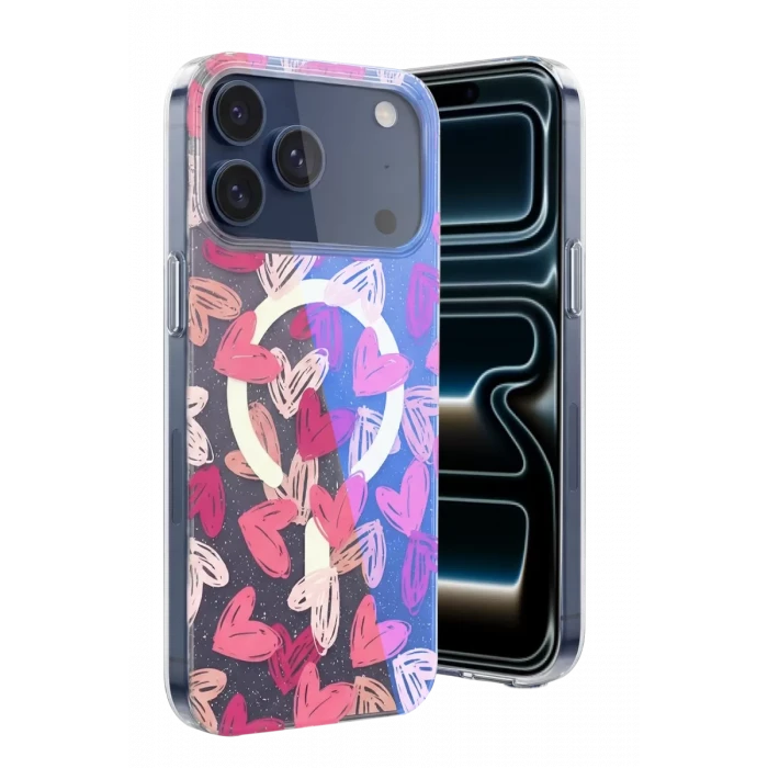 Onegif Apple iPhone 17 Pro Desina Magsafe Kapak - Desen 6