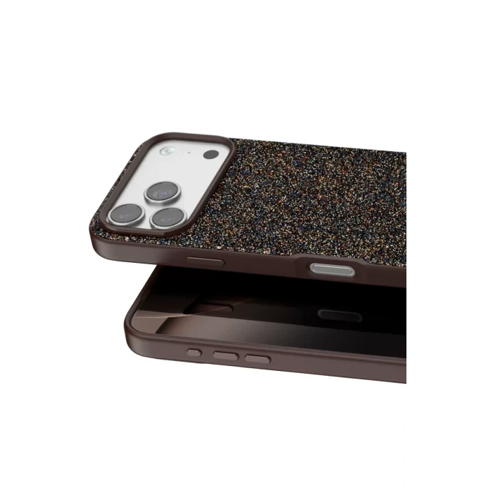Onegif Apple iPhone 17 Pro Max Bright Simli Kapak - Gold
