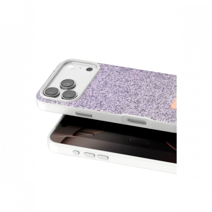 Onegif Apple iPhone 17 Pro Max Bright Simli Kapak - Lila