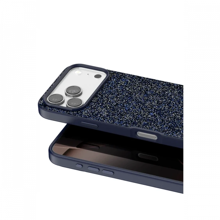 Onegif Apple iPhone 17 Pro Max Bright Simli Kapak - Mavi