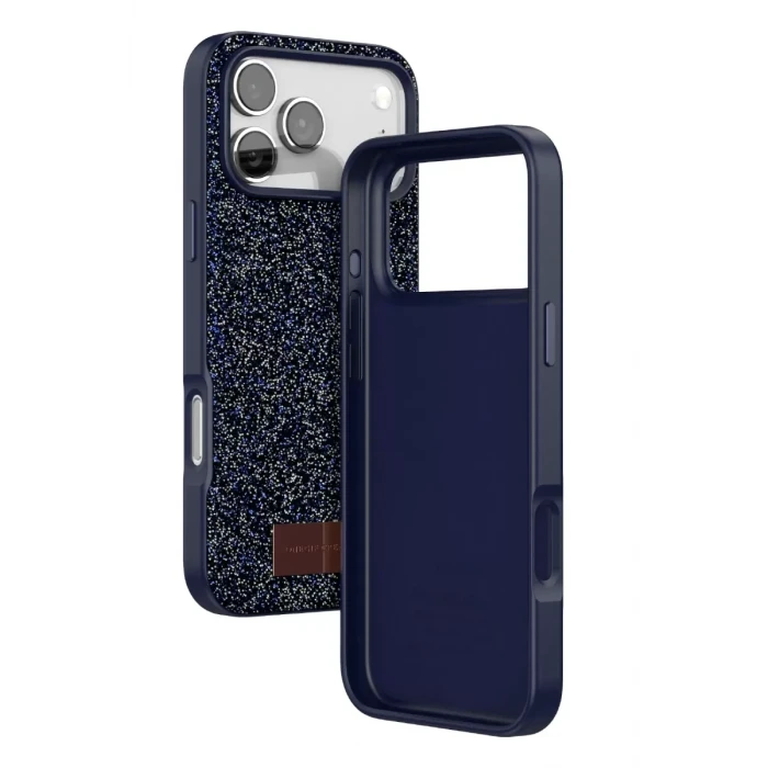 Onegif Apple iPhone 17 Pro Max Bright Simli Kapak - Mavi