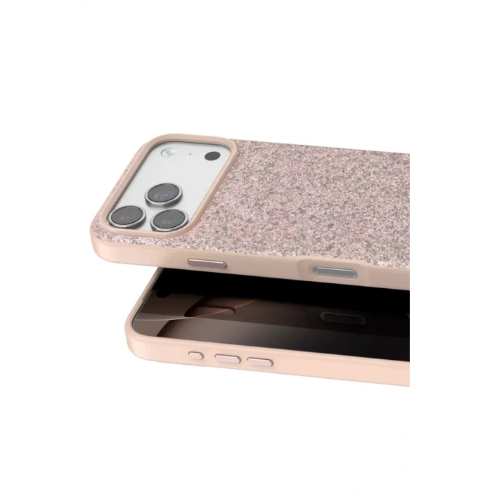 Onegif Apple iPhone 17 Pro Max Bright Simli Kapak - Pembe