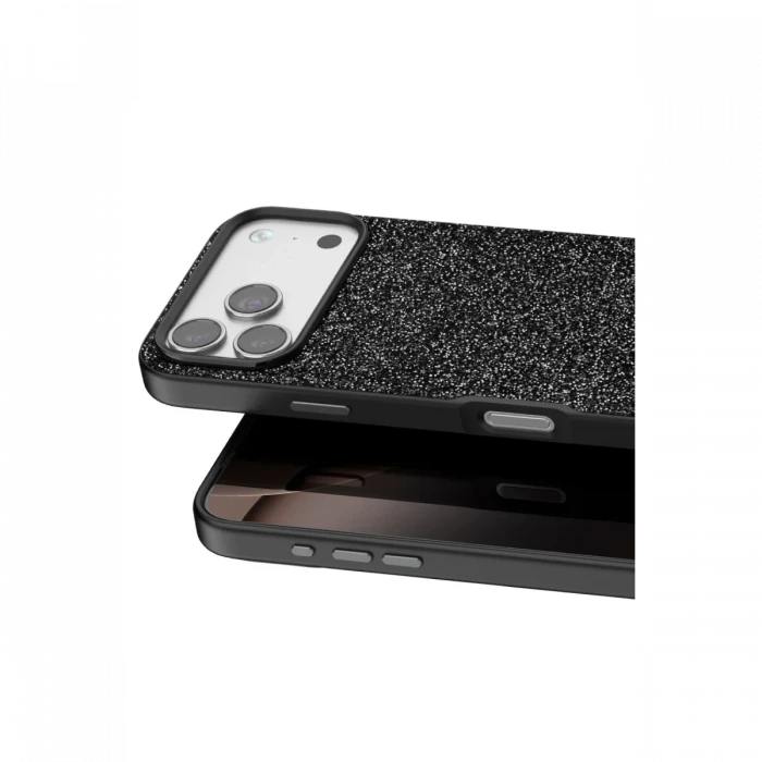 Onegif Apple iPhone 17 Pro Max Bright Simli Kapak - Siyah