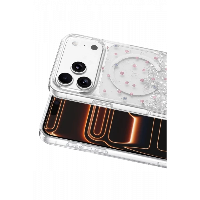 Onegif Apple iPhone 17 Pro Max Misk Simli Magsafe Kapak - Desen 1