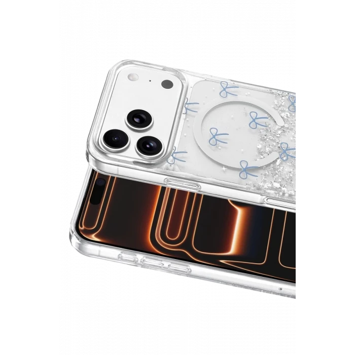 Onegif Apple iPhone 17 Pro Max Misk Simli Magsafe Kapak - Desen 3
